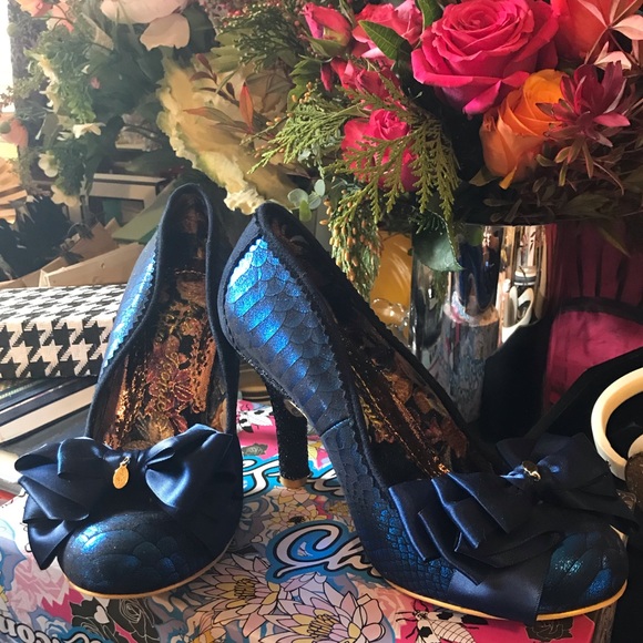 navy blue irregular choice shoes